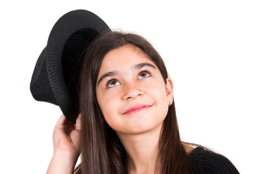 little pretty girl with the hat