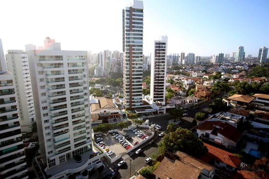 salvador, bahia / brazil - december 5, 2017: Aerial view of houses and houses in the Caminho das Arvores neighborhood in the city of Salvador.