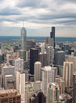 Chicago from above - amazing aerial view - CHICAGO, ILLINOIS - JUNE 11, 2019