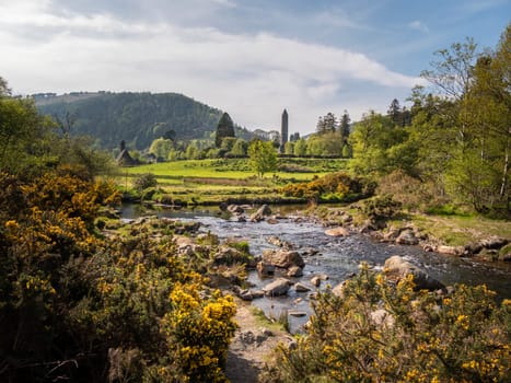 Small creek art Glendalough in the Wicklow Mountains Ireland - travel photography