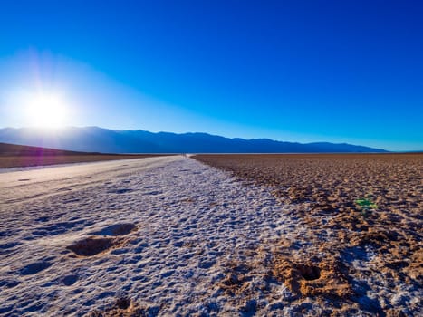 Beautiful scenery at Death Valley National Park California - Badwater salt lake - USA 2017