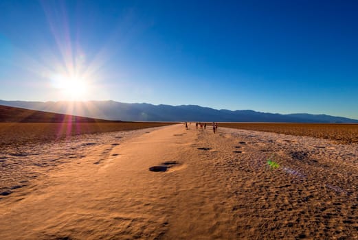 Beautiful scenery at Death Valley National Park California - Badwater salt lake - USA 2017
