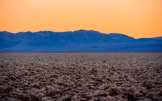 Devils Golf Couse at Death Valley at sunset - USA 2017