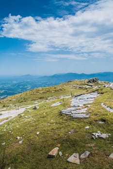 The Rhune mountain in the Pyrenees-Atlantique in France
