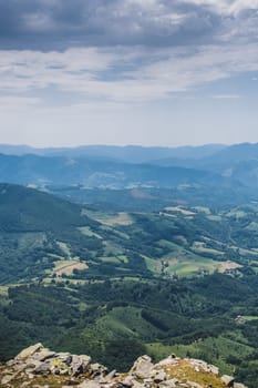 The Rhune mountain in the Pyrenees-Atlantique in France