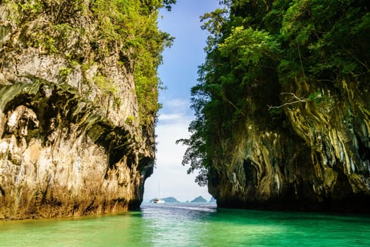 Entrance to a hidden lagoon on Ko Hong island, Krabi, Thailand
