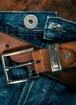 Jeans with the belt