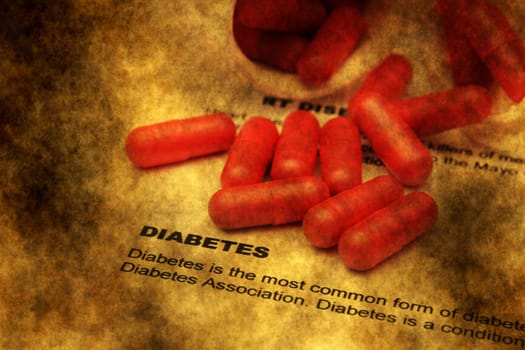 Diabetes grunge concept