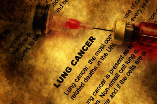 Lung cancer grunge concept