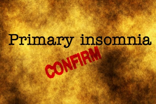 Primary insomnia confirm grunge concept
