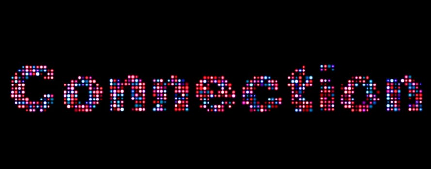 Connection led text