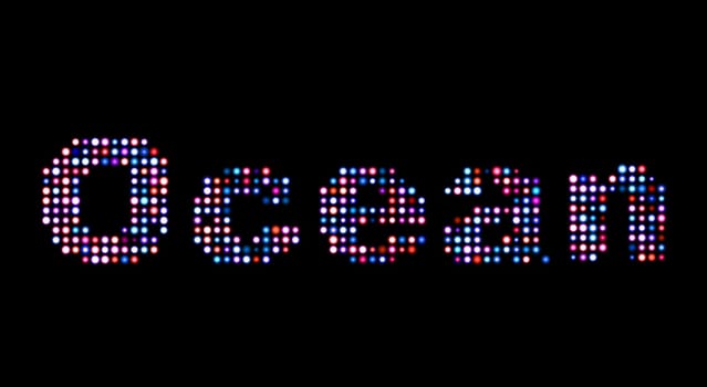 Ocean led text