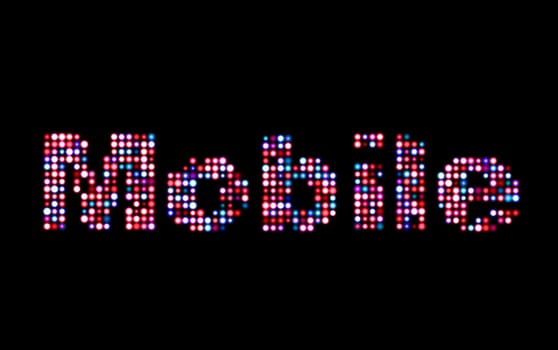 Mobile led text