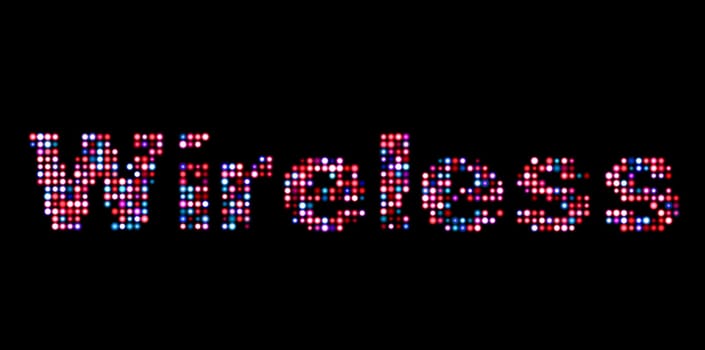 Wireless led text