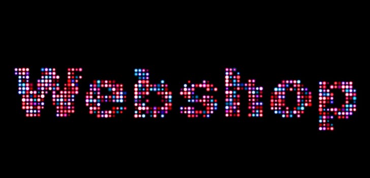 Webshop led text