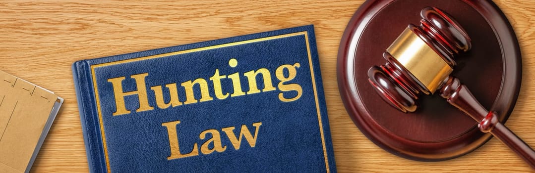 A gavel with a law book - Hunting Law