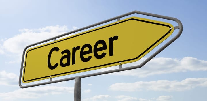 Arrow Signpost - Career - 3d rendering