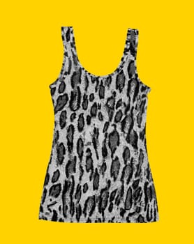 Female casual dress on yellow background