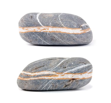 Sea stones isolated on the white