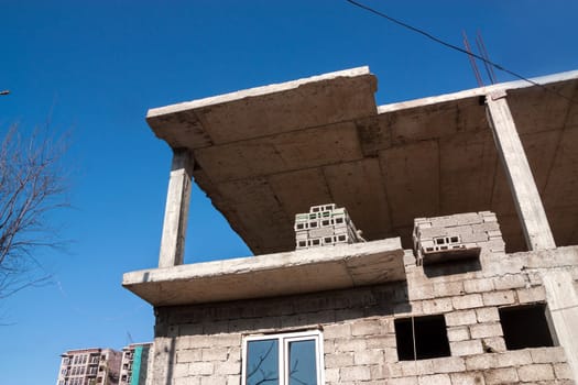 Construction site of the new building