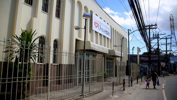 salvador, bahia / brazil - july 1, 2020: facade of the Igreja Universsal do Reino de Deus in the neighborhood of Pernambues in the city of Salvador.