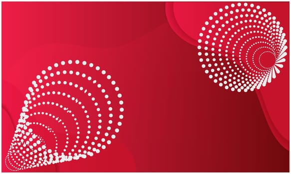 3d illustration of circles on abstract red background