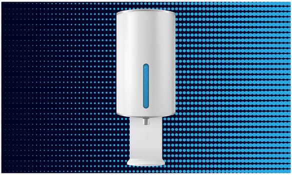 mock up illustration of soap dispenser on abstract background