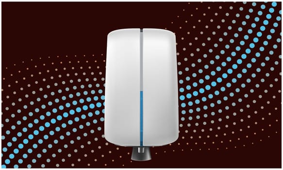 mock up illustration of hand dryer on abstract background
