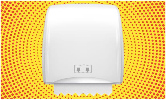 mock up illustration of tissue dispenser on abstract background
