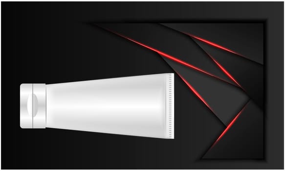 mock up illustration of toothpaste on abstract background