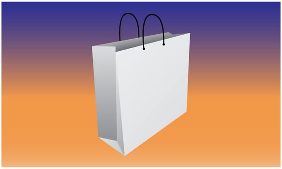 mock up illustration of paper carry bag on abstract background
