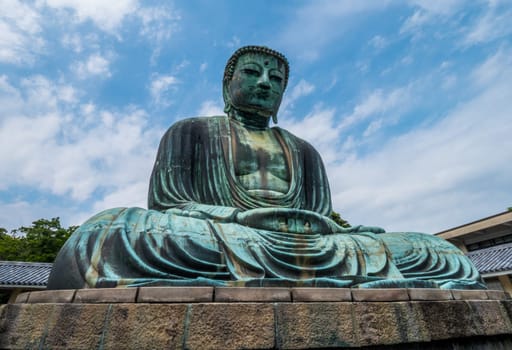 Famous Great Buddha in Kamakura Daibutsu Temple