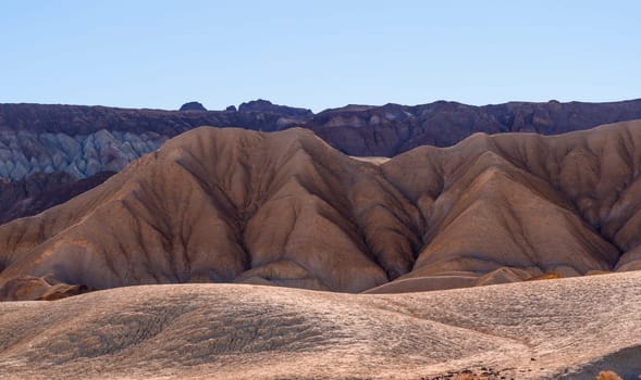 Beautiful scenery route through Death Valley National Park in California - USA 2017