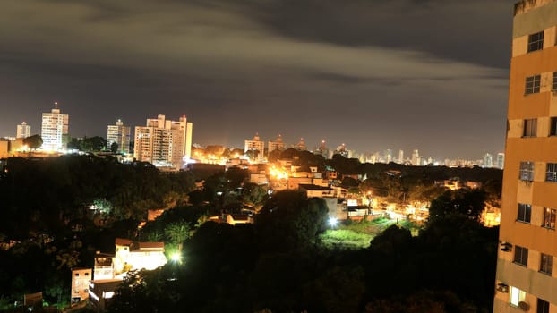 salvador, bahia / brazil - july 2, 2020: night views of the Cabula neighborhood in the city of Salvador..