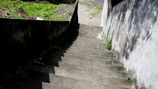 salvador, bahia / brazil - july 2, 2020: stairs are seen in a residential condominium in the city of salvador....