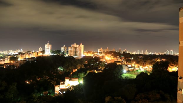 salvador, bahia / brazil - july 2, 2020: night views of the Cabula neighborhood in the city of Salvador..