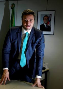salvador, bahia / brazil - september 29, 2015: Manuel Vitorio, Secretary of Finance of the Government of Bahia, during the management of Jaques Wagner and Rui Costa..