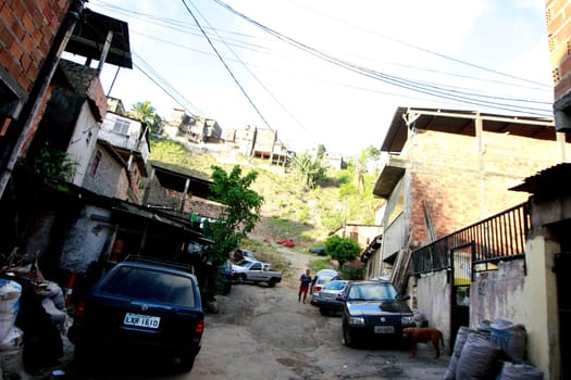 salvador, bahia / brazil - september 15, 2015: View of the slope on the hill of the community of Barro Branco in the city of Salvador. At the site 11 people died in a landslide.