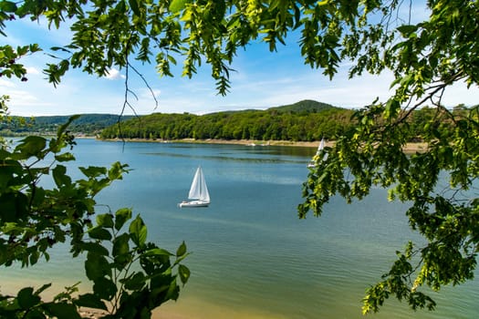 Edersee in summertime in North Hesse Germany