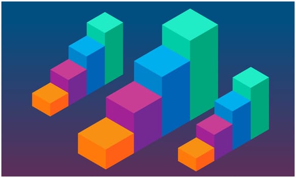 digital design of rainbow podium on abstract backgrounds