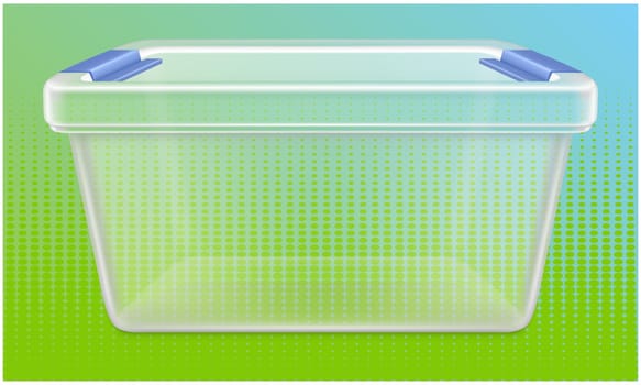 mock up illustration on rectangle container box on abstract background