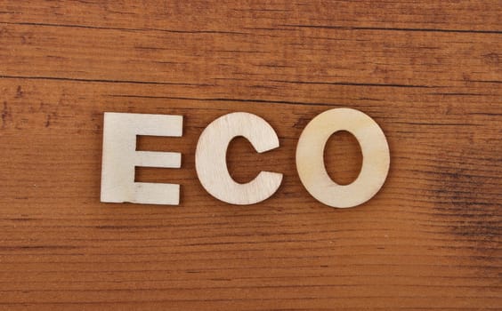 Term from wooden letters on old wooden board