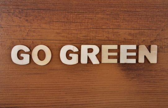 Term from wooden letters on old wooden board