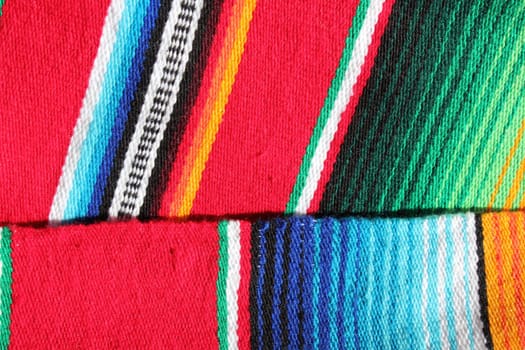 poncho Mexican cinco de mayo rug serape fiesta traditional Mexico background with stripes copy space maya blanket minimal simple -  stock, photo, photograph, image, picture