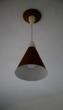 salvador, bahia / brazil - may 17, 2020: lamp is seen in an apartment room in the city of Salvador..