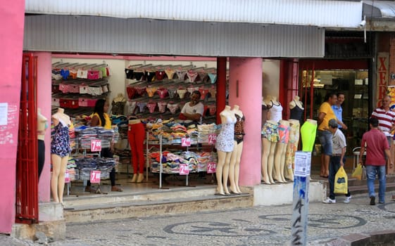salvador, bahia / brazil - august 29, 2015: view of a street shop on Sete de Setembro Avenue, downtown Salvador....