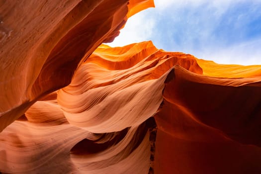 Lower Antelope Canyon or Corkscrew slot canyon National park in the Navajo Reservation near Page, Arizona USA. Antelope canyon is United States landmark and tourist spot.