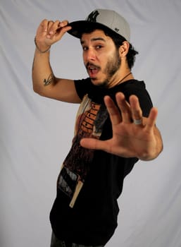 salvador, bahia / brazil - january 19, 2016: Fabricio Cardoso Kraychete, better known as Tom Kray or Tomate. is a singer and songwriter from the city of Salvador.