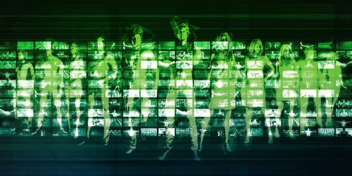 Customer Acquisition Marketing Sales Lead Concept Crowd