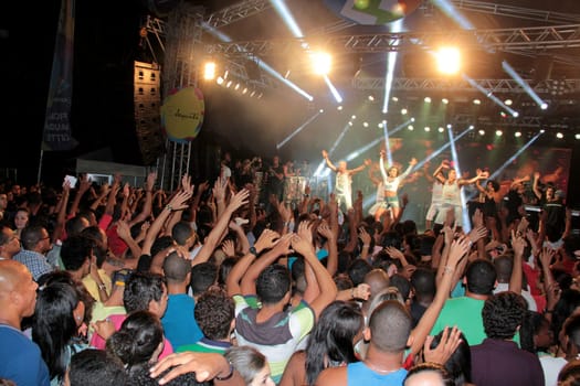 salvador, bahia / brazil - december 12, 2012: Claudia Leitte, singer is seen during a performance in the city of Salvador.